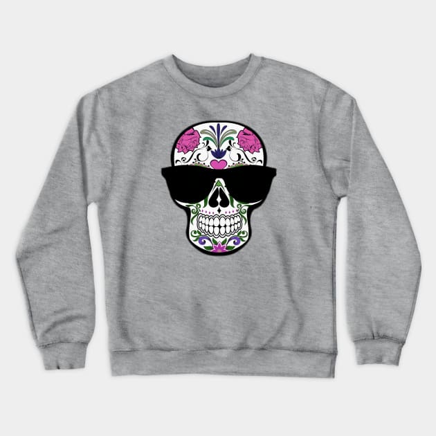 Cool Decorated Skull Crewneck Sweatshirt by SandraKC